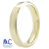 Argolla de matrimonio de oro amarillo 10k y 14k · 4 mm · estilo recto · acabado lustre · modelo F201954