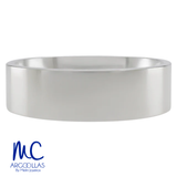 Argolla de matrimonio de oro blanco 10k y 14k · 6 mm · estilo recto · acabado lustre
