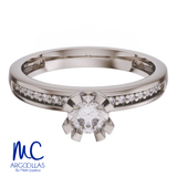 Anillo de compromiso de oro amarillo 10k y 14k · modelo HJ661