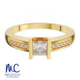 Anillo de compromiso de oro amarillo 10k y 14k · modelo FHJ717