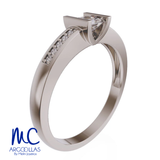 Anillo de compromiso de oro amarillo 10k y 14k · modelo FHJ717