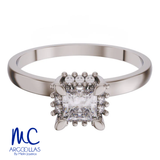 Anillo de compromiso de oro amarillo 10k y 14k · modelo FHJ749