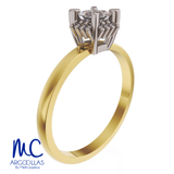 Anillo de compromiso de oro amarillo 10k y 14k · modelo FHJ749