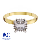 Anillo de compromiso de oro amarillo 10k y 14k · modelo FHJ749