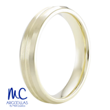 Argolla de matrimonio de oro amarillo 10k y 14k · 4 mm · estilo recto · acabado mate