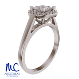 Anillo de compromiso de oro amarillo 10k y 14k · modelo FHJ746