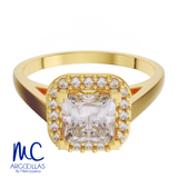 Anillo de compromiso de oro amarillo 10k y 14k · modelo FHJ746