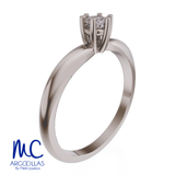 Anillo de compromiso de oro amarillo 10k y 14k · modelo FZ3145