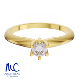Anillo de compromiso de oro amarillo 10k y 14k · modelo FZ3145