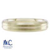 Argolla de matrimonio de oro amarillo 10k y 14k · 4 mm · estilo recto · acabado mate