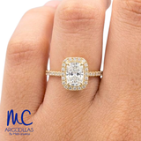 Anillo de compromiso de diamante de laboratorio 1.01 ct · corte cojín · color E · claridad VVS1 · oro amarillo 14k – vista 4