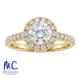 Anillo de compromiso de diamante de laboratorio 0.51 ct · corte redondo brillante · color D · claridad VVS1 · oro amarillo 14k – vista 2