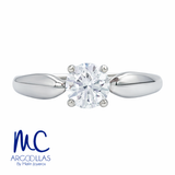 Anillo de compromiso de diamante de laboratorio 0.63 ct · corte redondo brillante · color D · claridad VVS2 · oro blanco 14k · modelo 632438477 – vista 2