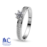 Anillo de compromiso de oro amarillo 10k y 14k · modelo G283