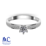 Anillo de compromiso de oro amarillo 10k y 14k · modelo G283