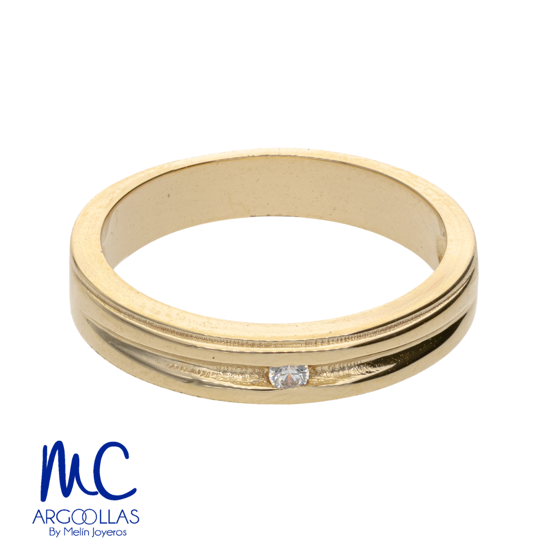 Argolla de matrimonio de oro amarillo 10k y 14k · 3 mm · estilo recta · modelo F208823