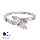 Anillo de oro amarillo 10k y 14k · con zirconia · modelo F8212