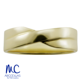 Argolla de matrimonio de oro amarillo 10k y 14k · 6 mm · estilo recto · acabado lustre · modelo F25986