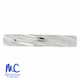 Argolla de matrimonio de oro amarillo 10k y 14k · 3 mm · estilo confort · acabado labrado · modelo F18453M