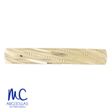 Argolla de matrimonio de oro amarillo 10k y 14k · 3 mm · estilo confort · acabado labrado · modelo F18453M