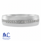 Argolla de matrimonio de oro amarillo 10k y 14k · 5 mm · estilo confort · acabado lustre con piedras · modelo F26325