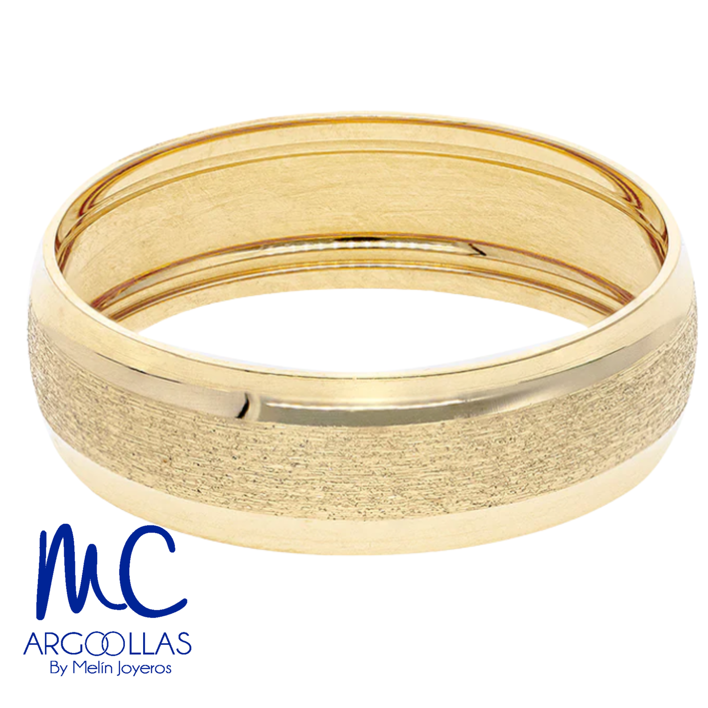 Argolla de matrimonio de oro amarillo 10k y 14k · 6 mm · estilo confort · modelo F204016