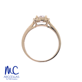 Anillo de compromiso de diamante de laboratorio 0.66 ct · corte redondo brillante · color E · claridad VVS2 · oro amarillo 14k