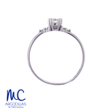 Anillo de compromiso de diamante natural 0.33 ct · corte redondo brillante · color G-H · claridad SI1 · oro blanco 14k