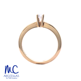 Anillo de compromiso de diamante natural 0.20 ct · corte redondo brillante · color G-H · claridad SI1 · oro blanco 14k · modelo SKR5602-20