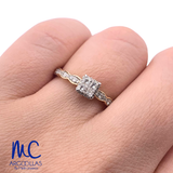 Anillo de compromiso de diamante natural 0.33 ct · color G-J · claridad SI1-I2 · oro amarillo 14k