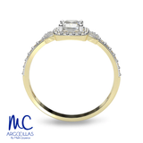 Anillo de compromiso de oro amarillo 10k y 14k · modelo G2117