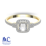 Anillo de compromiso de oro amarillo 10k y 14k · modelo G2117