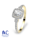 Anillo de compromiso de oro amarillo 10k y 14k · modelo G2117