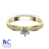 Anillo de compromiso de oro amarillo 10k y 14k · modelo G283