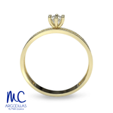 Anillo de compromiso de oro amarillo 10k y 14k · modelo G283