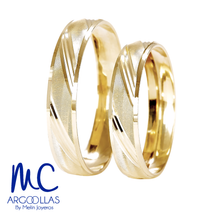 ARGOLLA DE MATRIMONIO - DIAGONAL 5MM Y 4MM