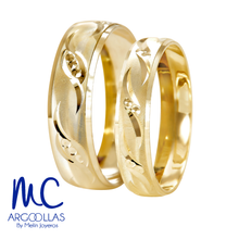 ARGOLLA DE MATRIMONIO - SERPENTINA 6MM Y 4MM