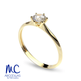 Anillo de compromiso de oro amarillo 10k y 14k · modelo G2269