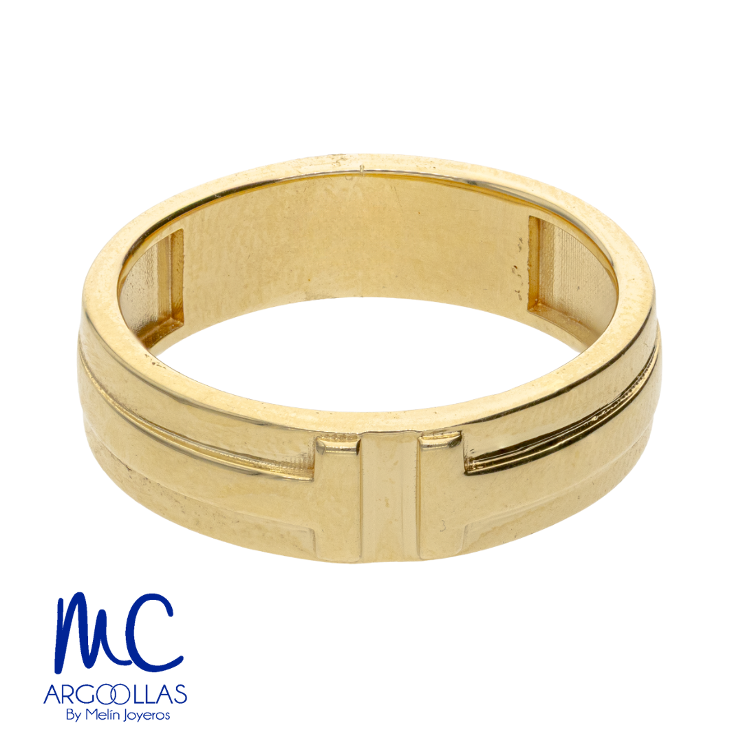 Argolla de matrimonio de oro amarillo 10k y 14k · 5 mm · estilo recta · modelo F209185