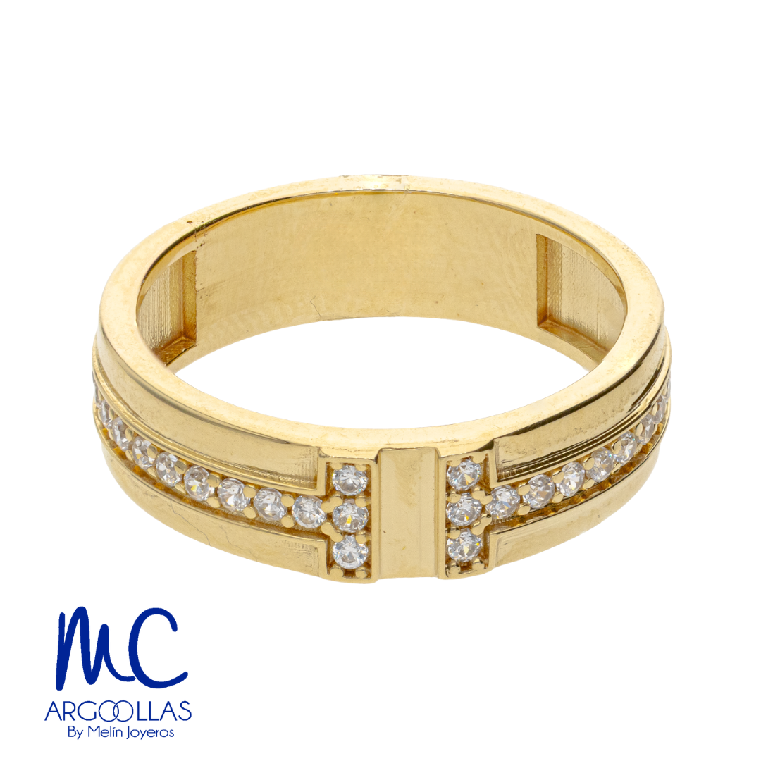 Argolla de matrimonio de oro amarillo 10k y 14k · 5 mm · estilo recta · modelo F209195