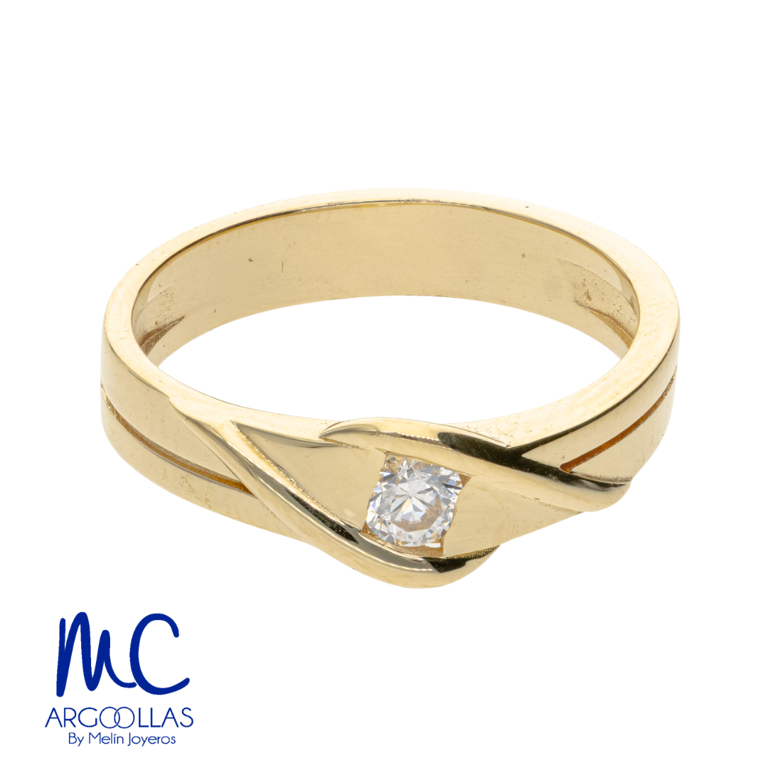 Argolla de matrimonio de oro amarillo 10k y 14k · 4 mm · estilo recta · modelo F208806