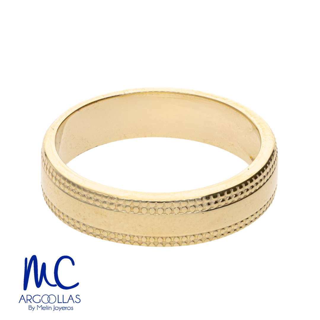 Argolla de matrimonio de oro amarillo 10k y 14k · 4 mm · estilo recta · modelo F208804