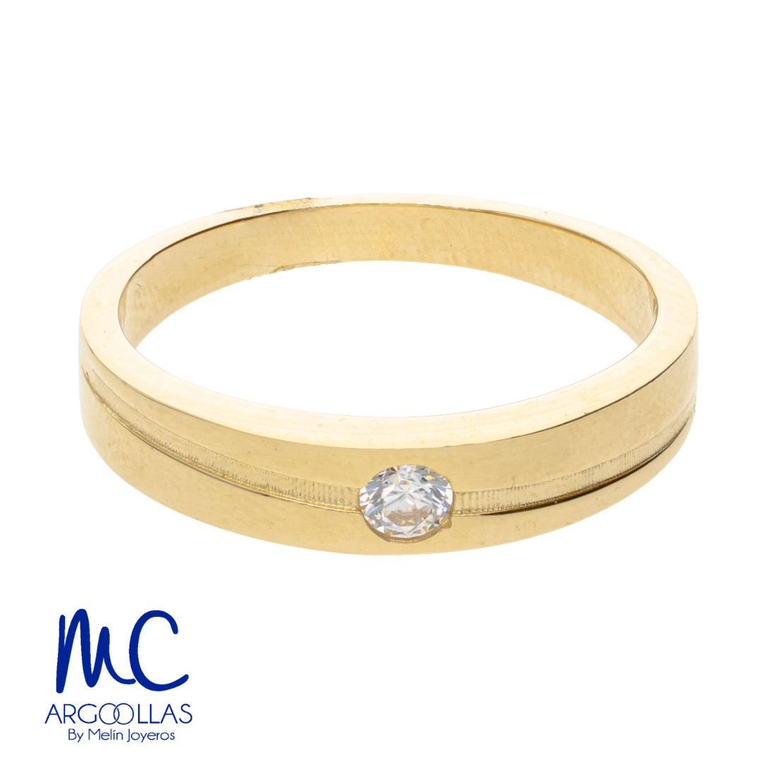 Argolla de matrimonio de oro amarillo 10k y 14k · 3 mm · estilo recta · modelo F208793