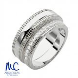 Set de argollas de matrimonio de oro amarillo 10k y 14k · con zirconia · modelo F208804 F208813