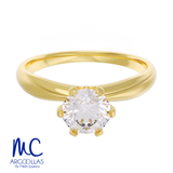 Anillo de compromiso de oro amarillo 10k y 14k · modelo F8555-100