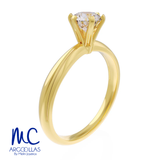 Anillo de compromiso de oro amarillo 10k y 14k · modelo F8555-100