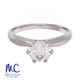 Anillo de compromiso de oro amarillo 10k y 14k · modelo F8555-100