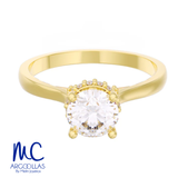 Anillo de compromiso de oro amarillo 10k y 14k · modelo F8562