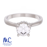 Anillo de compromiso de oro amarillo 10k y 14k · modelo F8562