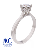 Anillo de compromiso de oro amarillo 10k y 14k · modelo F8562